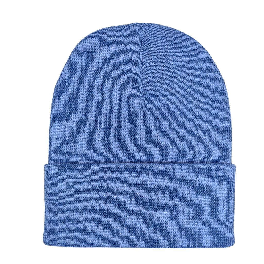 Custom Plain Knit Beanie Soft Winter Hat with 58 Colors Ready Stock Embroidery Logo
