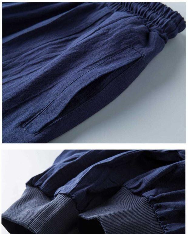 Men's Plus Size Wide Leg Carrot Harem Pants - Loose Fit Lantern Style