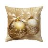 Golden Christmas Decor Pillowcase Printed Polyester 40/45/50Cm Throw Pillowcover Decorative Sofa Cushion Pillowslip Home Decor