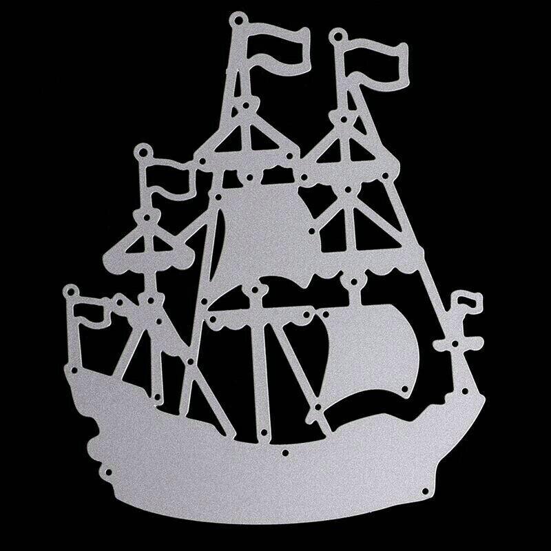 Segelboot-Stanzformen, Metallschablone, DIY, Scrapbooking, Album, Papier, Karte, Prägung, Handwerk, gestanzt, Schiffsverkehr