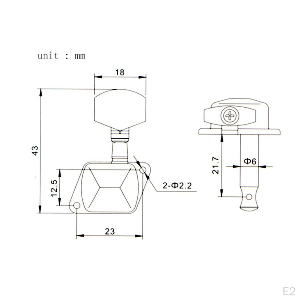 6R Semiclosed Zinc Alloy Tuning Pegs Heads for Electric Guitar Parts
