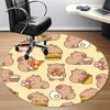 1pc Capoeira Office Round Area Rug, Under Office Chairs Bedroom Living Room Home Decor, Room Deco