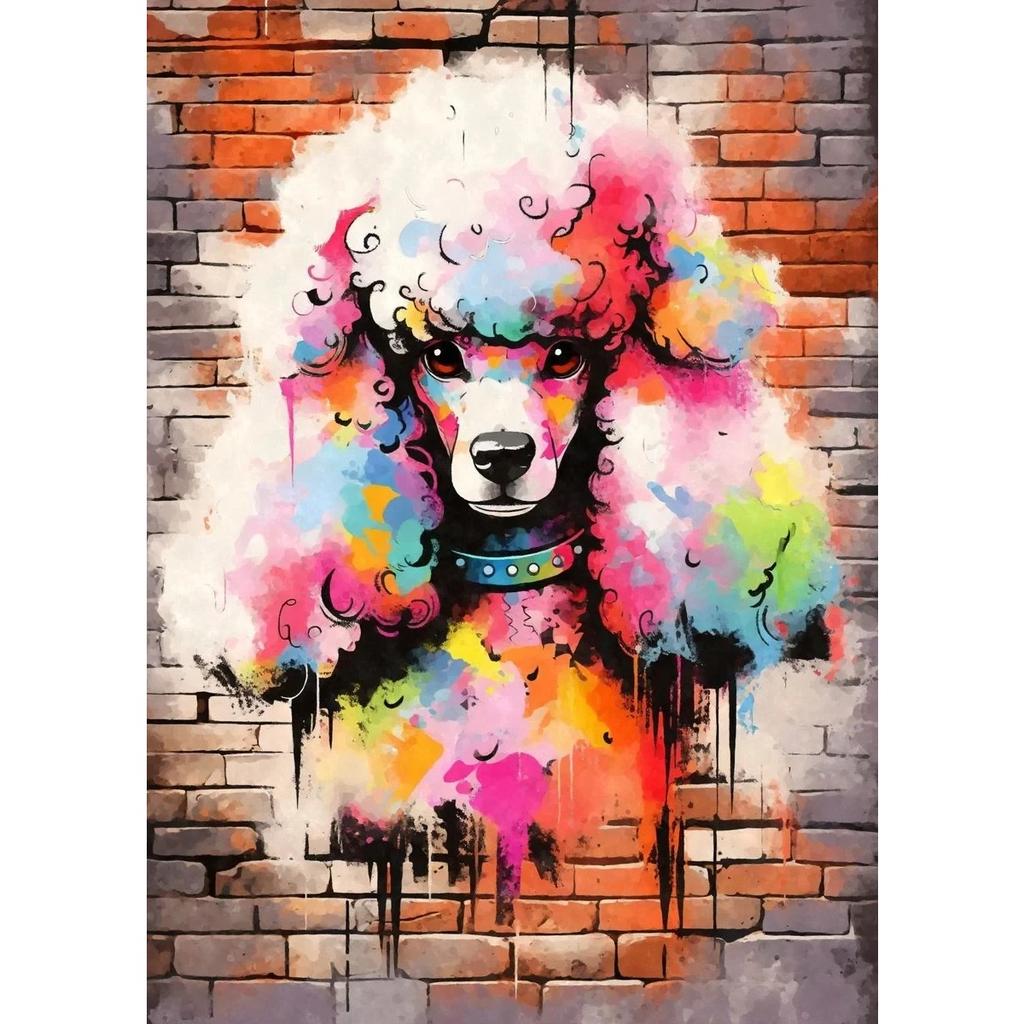 Cute Pet Dogs Graffiti Poster Prints Aesthetic Pug Dachshund Maltese Dog Wall Art Canvas Painting Home Kids Room Decor Picture