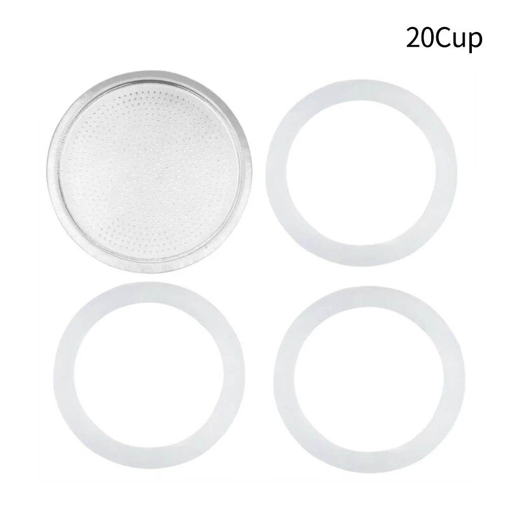 

Seal Silicone Coffee Ring Gaskets And Aluminum Moka Pot Filters Replacement Kit For Kitchen Espresso Makers Accessories