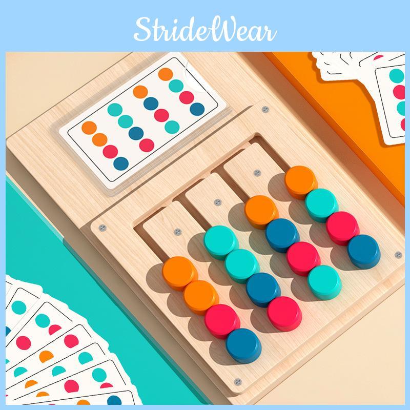Wooden Brain Teaser Cards With Fourcolor Puzzle For Early Education And Cognitive Development