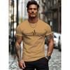 European and American Simple Casual Printed Short-sleeved Men's Summer Commuting Wear Ins Round Neck T-shirt