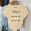 Damen Sommer T-Shirts Dinge, die ich in meiner Freizeit tue Aufdruck T-Shirts für Frauen Lustiges Tier Huhn Y2k Oberteil Lässige Mode T-Shirts