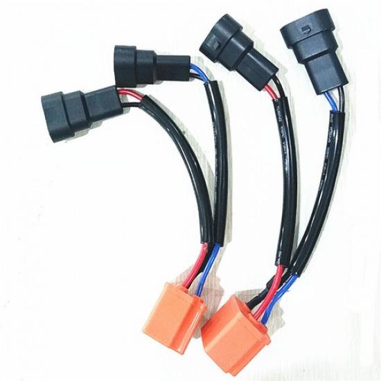 2Pcs 9006 / 9005 to H4 Headlight Bulb Conversion Wire Adapter Harness Connector