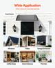 Awnings for Door Entrance, 38 X 40 In, Exterior Front Door Window Awnings with Drainage & ABS Bracket, Rain Snow Sun Protection, Overhang