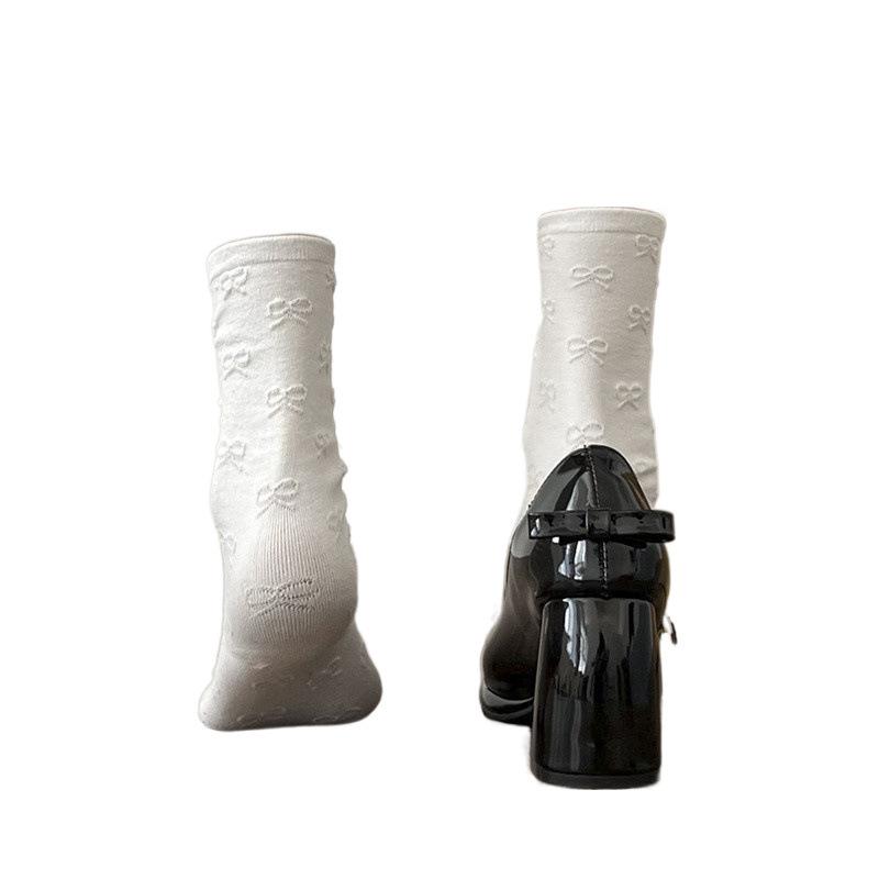 Simple Internet celebrities ins black platform thick heel high heels women's spring and autumn 2025 new retro French Mary Jane shoes