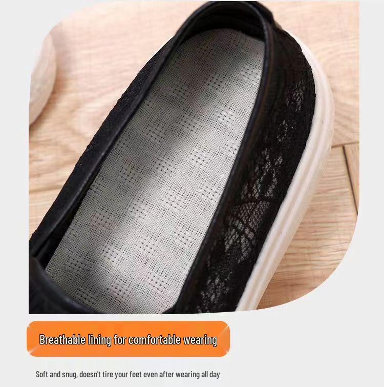 2024 Spring Women's Versatile Mesh Slip-on Casual Breathable Soft Sole Shoes for Moms