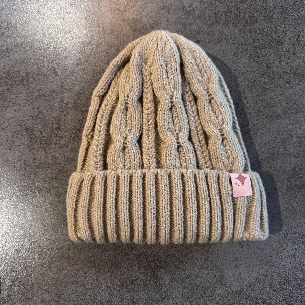 Hat Mens Knit With Solid Color Design Thick Knit Hat For Winter And Use Autumn