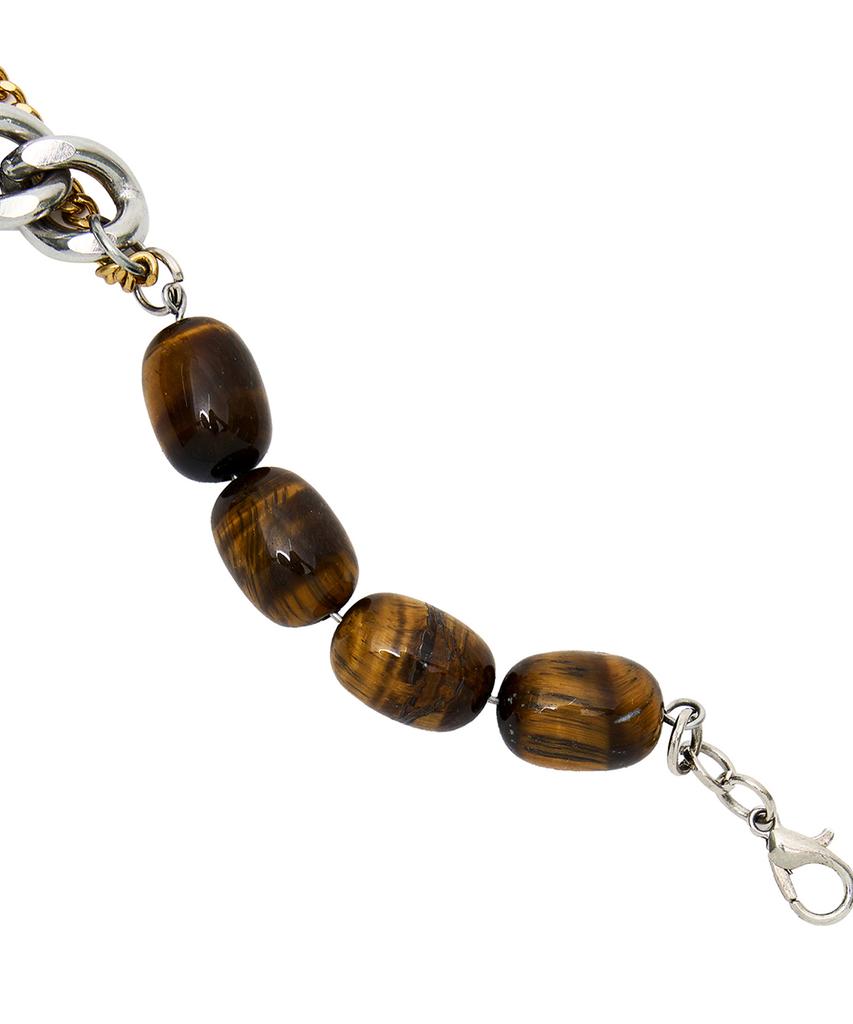 Noirer Gemstone Layered Bracelet (Brown)