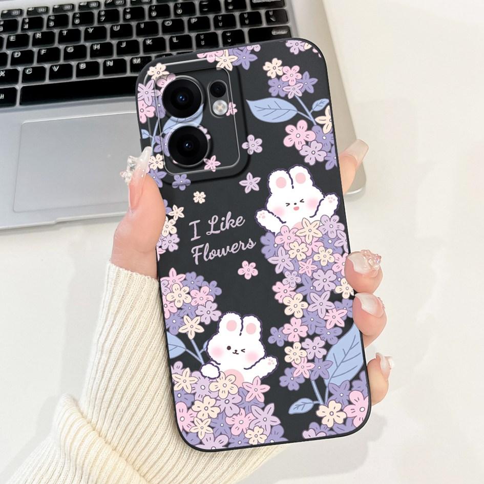 For Oppo Reno 13F 2025 Case Cute Rabbit Panda Flower Soft Silicone Shockproof Cover For OPPO Reno13 FS Fundas RENO13F Phone Case