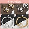 Geometric Silver Pearl Necklace With Gold Plating For Elegant Women