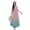 Korean sweet gradual change beach temperament suspender dress summer new design seaside vacation suspender dress