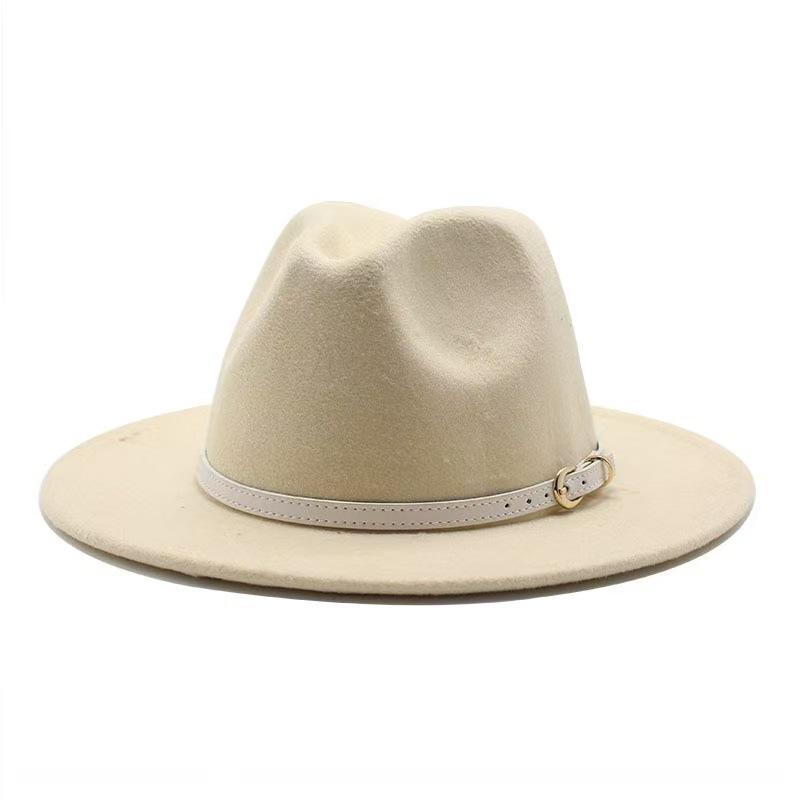 Popular European and American literary and retro woolen top hat men's and women's classic fashion church top hat jazz hat