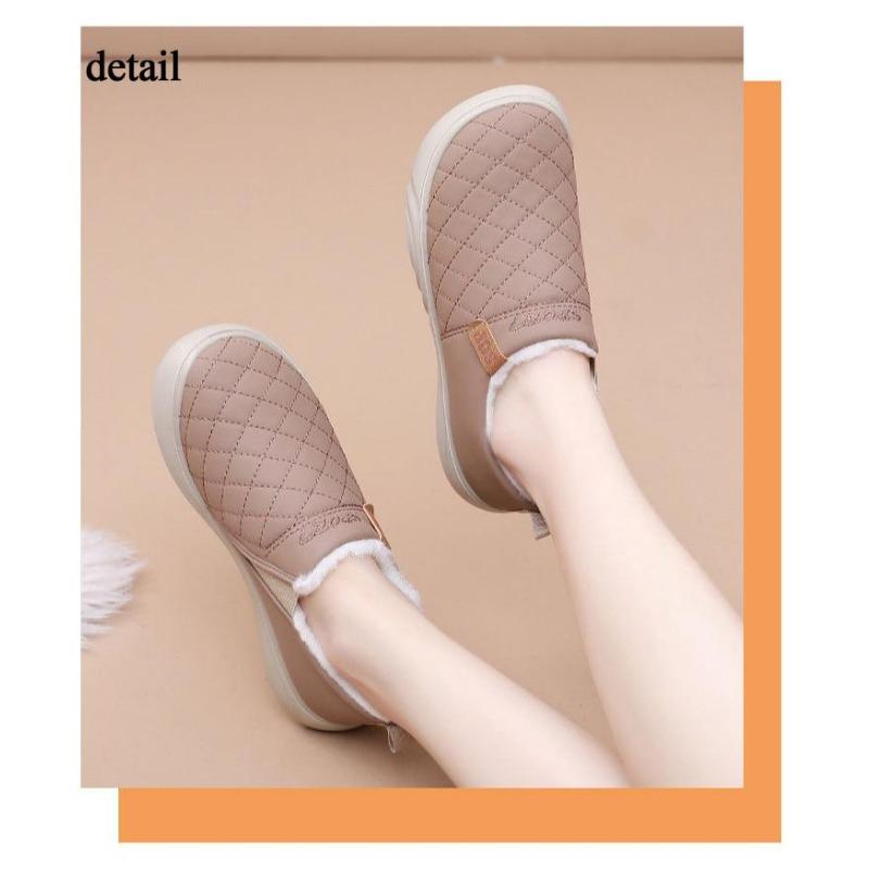 Winter Warm Short Bootie Slippers for Women Slip On House Shoes Outdoor Indoor Snow Booties Shoes Women's Comfortable Faux Fur Lining Ankle Boots