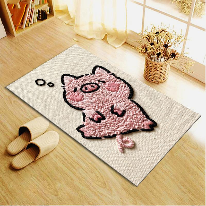 2025 New Cute pink pig Carpet Rug for Living Room Bedroom Home Sofa Decoration,Kids play Non-slip Floor Mat