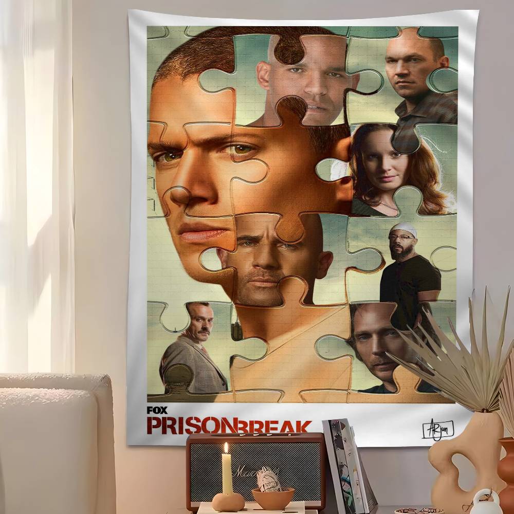 Prison Break Classic TV Series Anime Tapestry Hippie Flower Wall Carpets Dorm Decor Wall Hanging Home Decor
