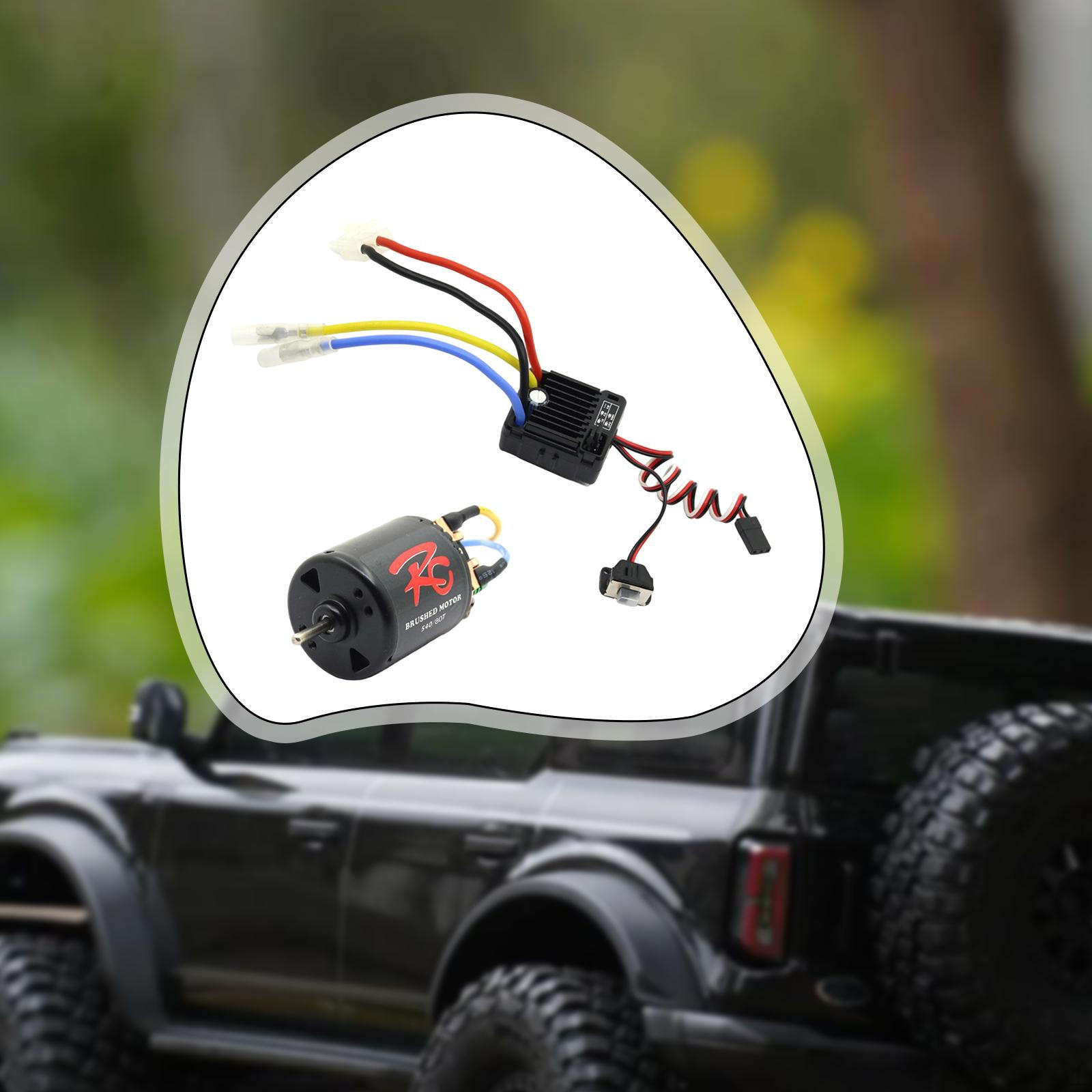 

540 Brush Motor Kit, High Current Car Parts, Direct Replacement for: 10 RC Crawler 80T