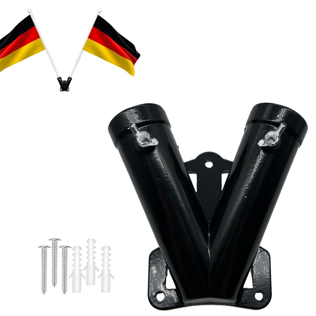 Heavy Duty Bracket V Shape Flag Pole Bracket Weather Resistant Dual Flag Display Outdoor Flags For Outdoor Use