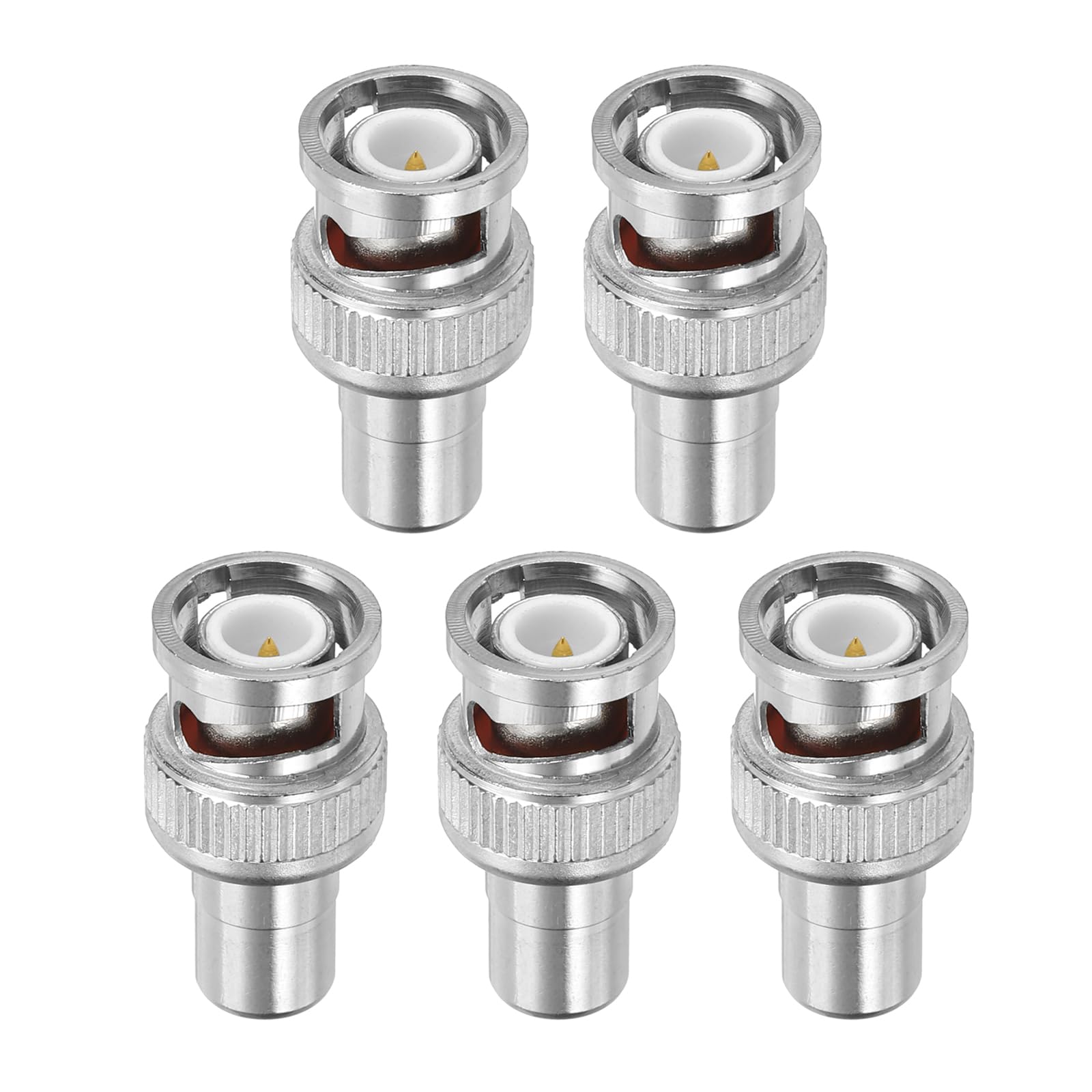 

PATIKIL 5pcs BNC to RCA Adapter BNC Male RF Coaxial Connector Coupler Adapter for