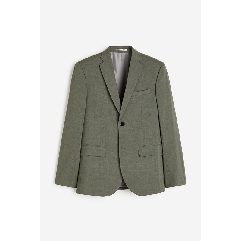 

Мужской костюм HM Летний Деловой Джентльмен Однобортный Разрез сзади Мужская верхняя одежда 0713986 Khaki Green 170/92A