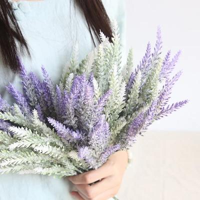 Artificial Wheat Ears 1PC Fork Plant Flowers Simulate Lavender Garden Wedding DIY Flower Plants Potting Plastic Bouquets A Bunch