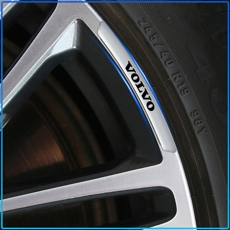 Aluminum Car Wheel Hub Badge Tire Rim Stickers Decoration Accessories Emblem For Volvo 240 C70 S40 S50 S60 S70 S80 S90 V40 V50 V60 V90 XC40 XC60 XC90