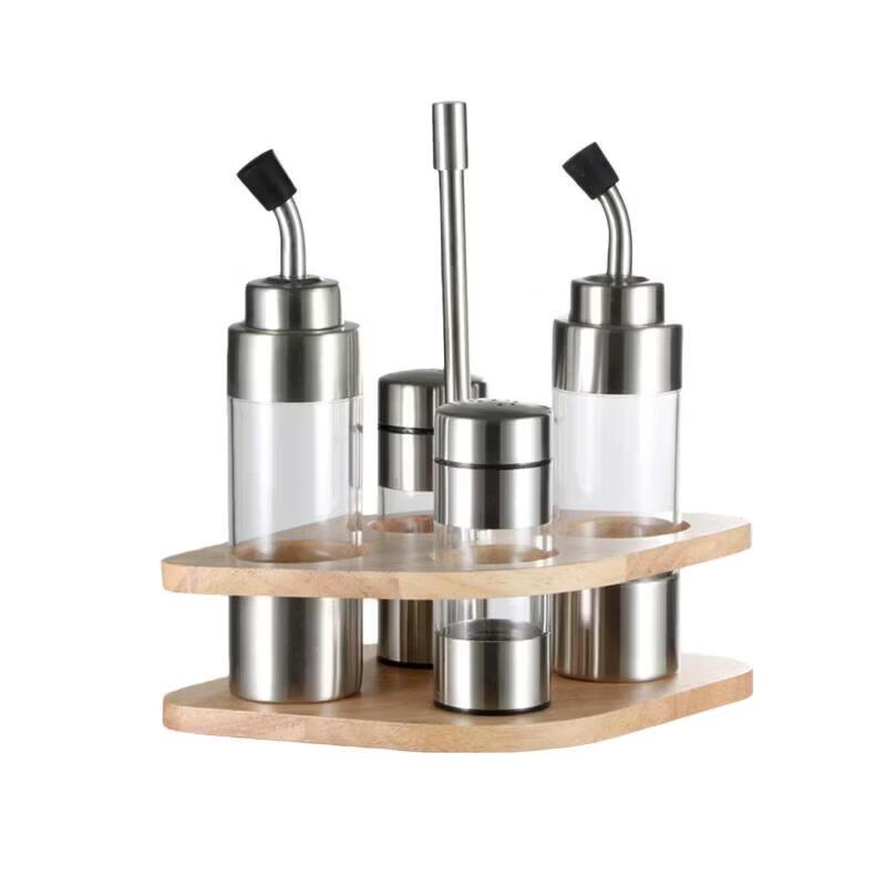 ZLIII 304 Stainless Steel Seasoning Jars 4-Piece Set
