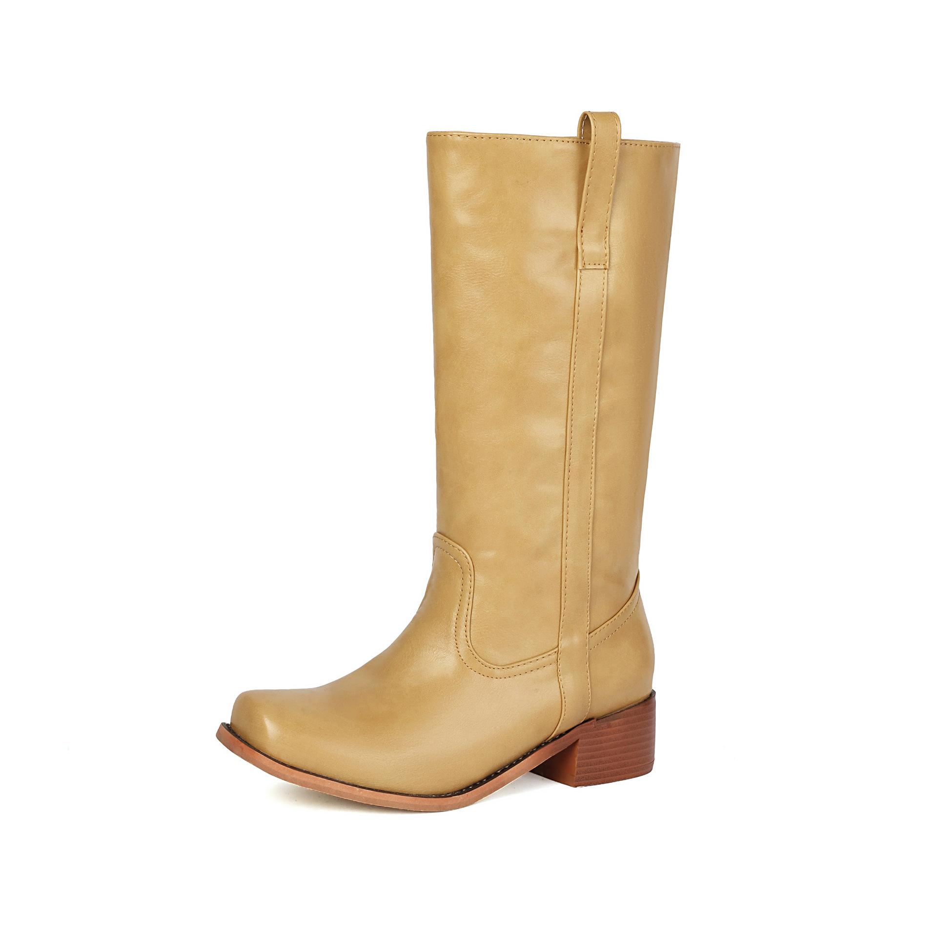 

high boots retro British style knee boots knight boots autumn and winter long boots 35