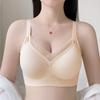Plus Size Women Fixed Cup No Underwire Thin Comfortable Bra For Large Bust