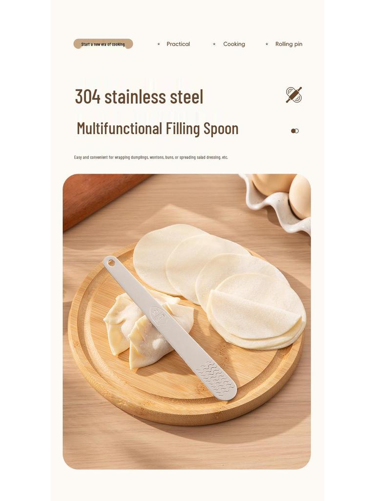 Thickened 316 Stainless Steel Dough Rolling Pin for Dumplings