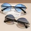 Luxury Design Metal Frame Sunglasses Men Women High Quality Uv400 Sun Glasses Goggles Unisex Vintage Cat Eye Shades Eyeglasses