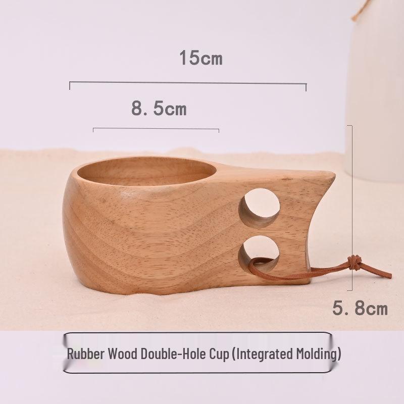 Walnut Finland Wooden Milk Cup - Creative, Portable Outdoor Design