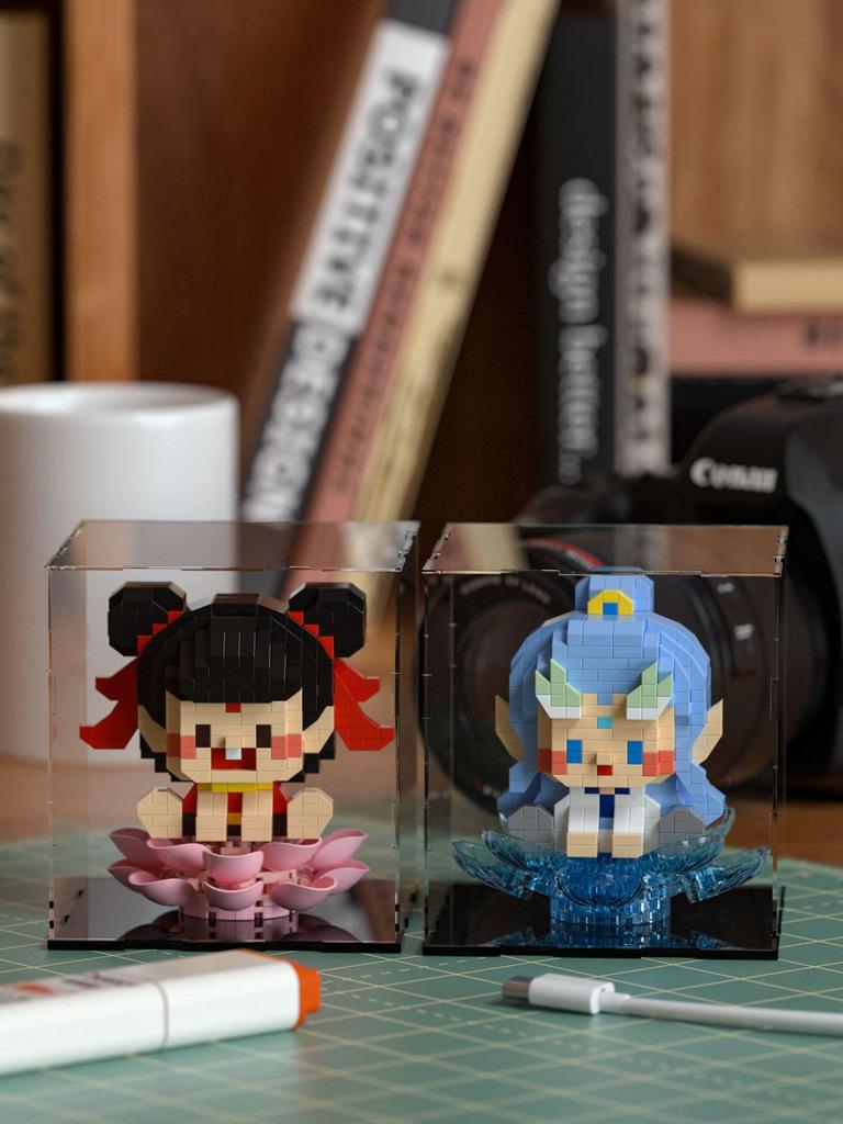 Nezha Ao Bing Badge Building Block Set - Compatible with Lego, Ideal for Children's Toys and Gifts