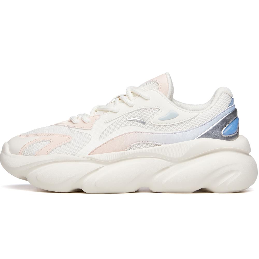 New Anta Cat Paw Cushioning, Breathable, Supportive Low Top Chunky Sneakers Women's White Pink Meow Shoes 922128898-4