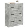 Drawer Cabinet Concrete Grey 66 x 34.5 x 87 cm Particleboard