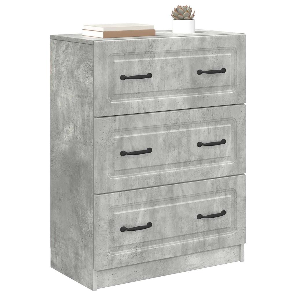 Drawer Cabinet Concrete Grey 66 x 34.5 x 87 cm Particleboard