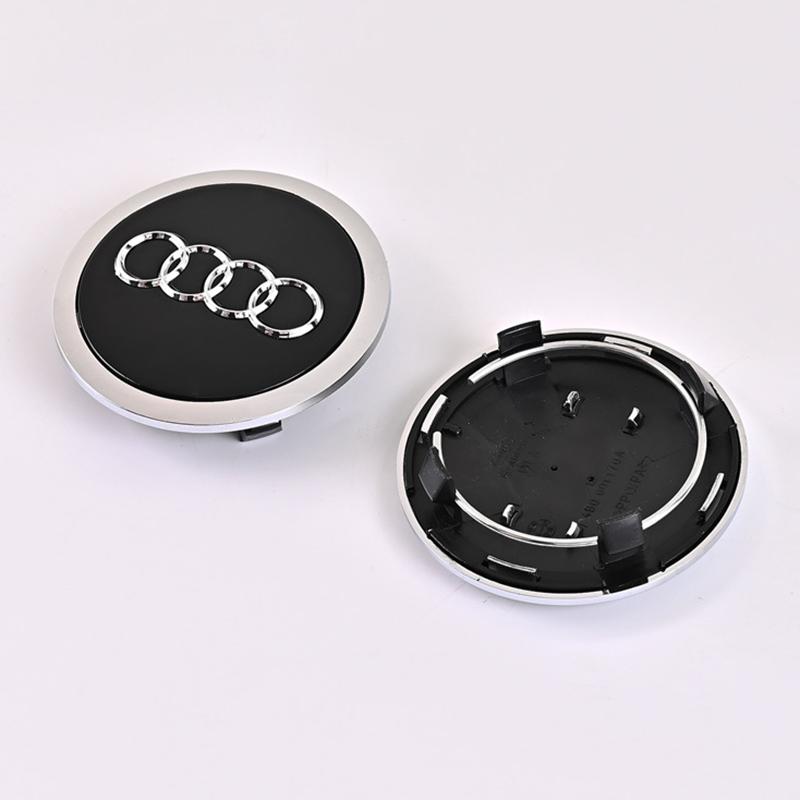 For Audi RS3 4pcs 60mm 61mm 68mm 69mm 77mm Car Wheel Center Caps For Audi A1 A2 A3 A4 A5 A6 A7 A8 Q2 Q3 Q4 Q5 Q7 S3 S4 S5 S6 S7 S8 RS3 RS5 TT