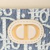 Dior 30 Montaigne Freesia Classic Logo Cotton And Calfskin Card Holder Women Card Holder Blue S2152UDFF-M925