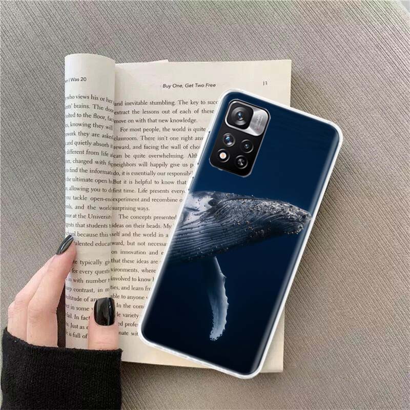 

Whale Sea Giant Phone Case For Redmi Note 13 12 Pro Plus 14 15 Pro 5G 11 11T 11E 11S 10 Pro 10S 9 9S Cover Cell Clear TPU Capa C Redmi Note 10 Pro