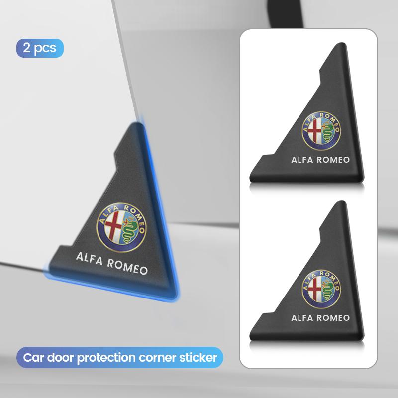 WTOM1 Car Door Corner Cover Anti-Collision Scratch Protector Sticker For Alfa Romeo 156 159 147 4C 166 Giulia Giulietta Mito Stelvio