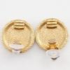 Chanel Flower Motif Earring Plated Gold Flour 7.5g Women Used