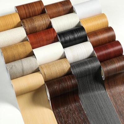 10μ Μήκος Αυτοκόλλητη Πορτοκαλιά Ξύλου για Πλαίσιο Πόρτας - Επισκευαστικό Μπάλωμα για Σοβατεπί και Ανακαίνιση Πόρτας