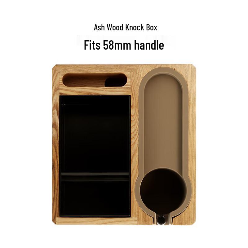 

Героический кофейный нок-бокс из ясеня с держателем для темпера 58 мм