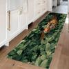 Tiger Tropical Plant Leaves Pattern Runner Rug Modern Home Decor Hallway Carpet Soft Non-slip Floor Mat for Living Room Bedroom