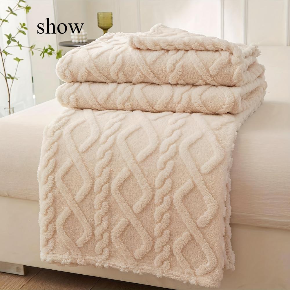 Koc żakardowy taftowy polarowy koc z polaru koralowego koc na sofę koc biurowy koc transgraniczny koc dla zwierząt