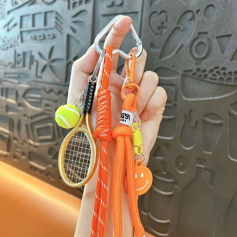 

Creative tennis pendant keychain sports series small pendant cute schoolbag small pendant student toy small gift помаранчевий